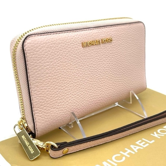 Michael Kors Large Flat MF Phone Case Wallet Powder Blush (NWT) - Picture 2 of 9